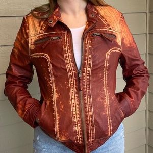 Sebby Collection faux leather moto style jacket
